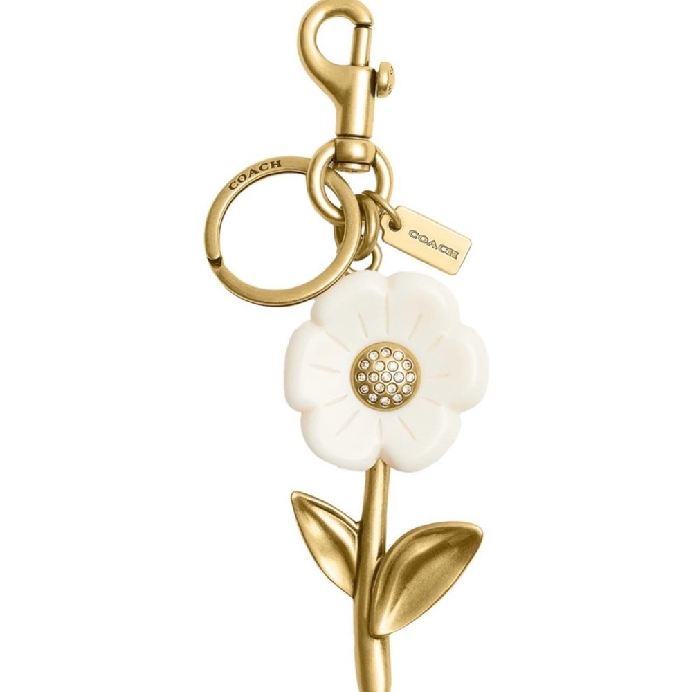 Coach “The Summer I Turned Pretty” flower bag charm/key chain